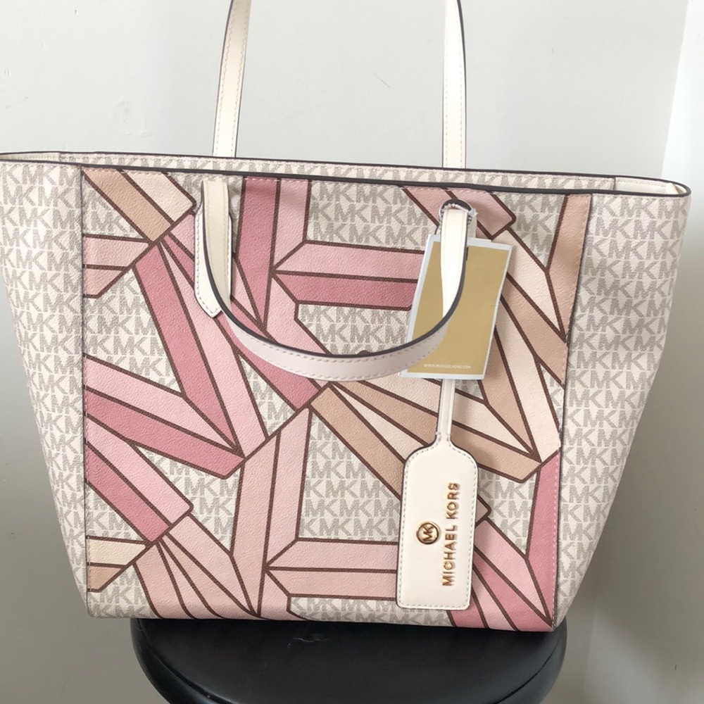 Michael Kors Artistic Pink and Cream Tote New with tags
